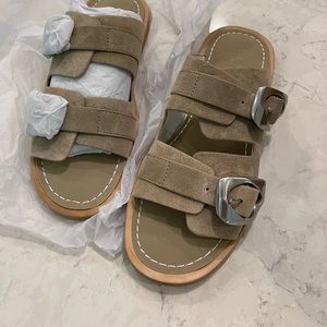 RAG and BONE. TRINITY SLIDE. LIGHT SAND. Size 38.5. BRAND NEW! Retail $395.